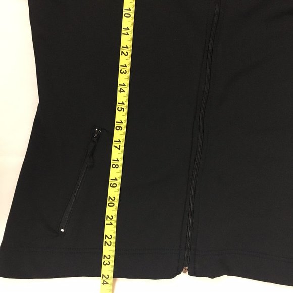 ProSpirit Track Jacket Black Mock Neck Stripe Sleeves Zip Pockets Large - Picture 11 of 12